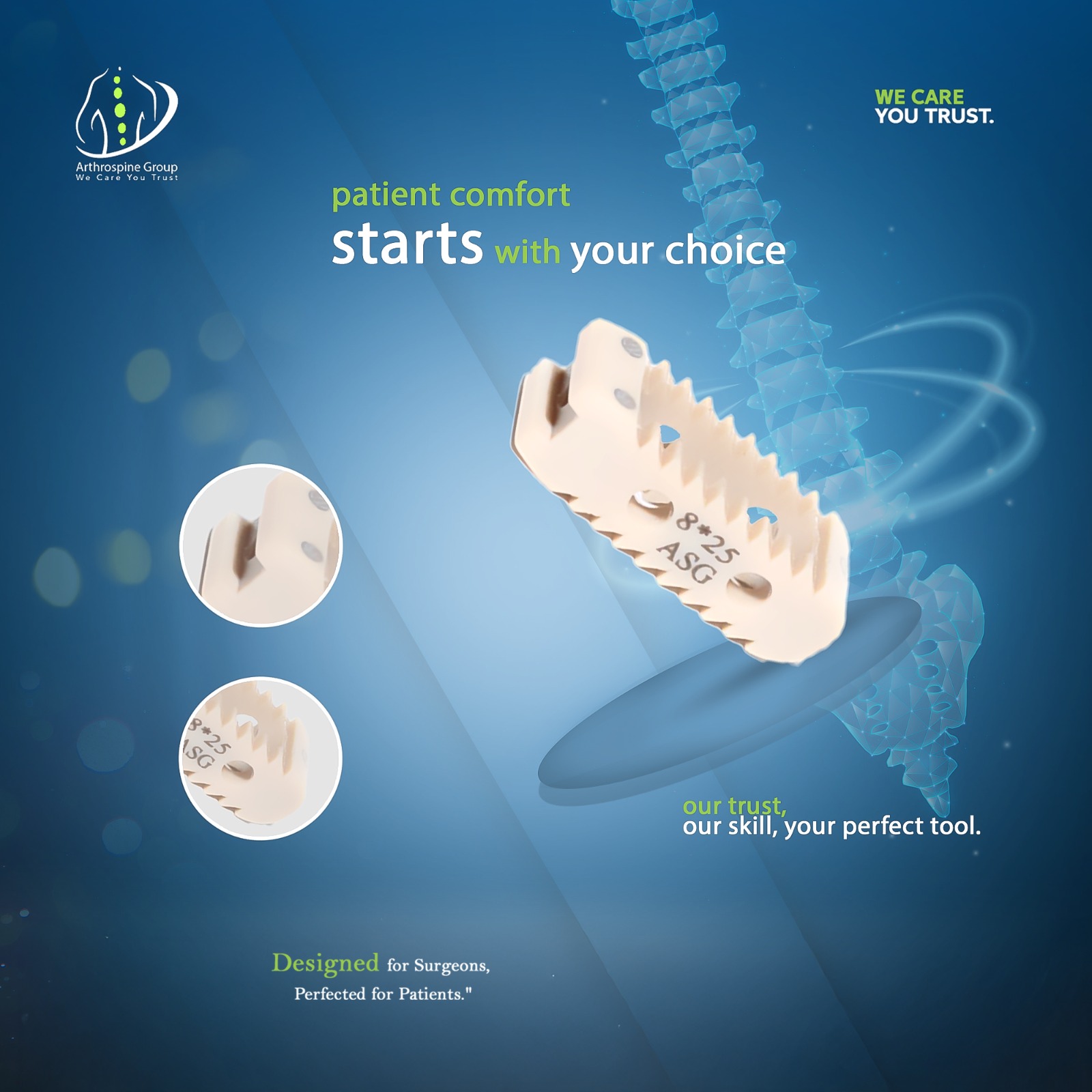 PEEK Posterior Lumber Interbody Cage Plif